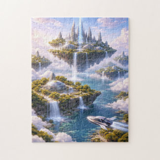 Zukunftsstadt in den Wolken Puzzle