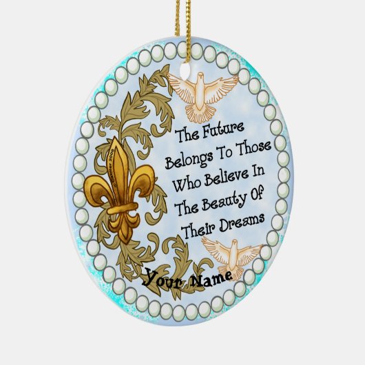 Zukunftstraum Keramik Ornament (Rechts)