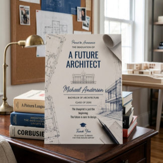 Zukunftsweisende Architekten-Blueprint-Abschlussan Ankündigung