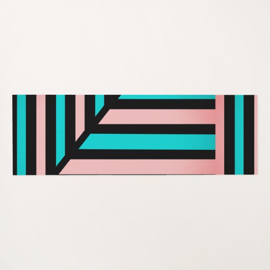 Zukunftsweisender moderner Streifen Yogamatte (Rückseite (Horizontal))