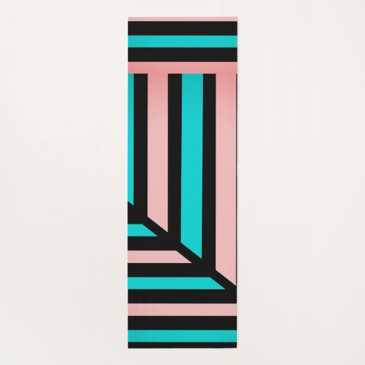 Zukunftsweisender moderner Streifen Yogamatte (Rückseite)