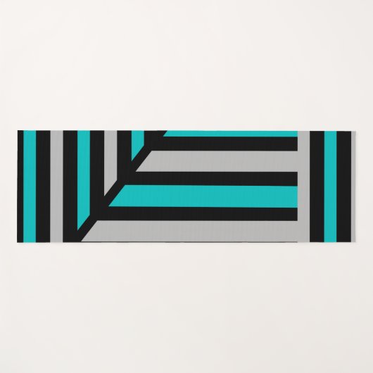 Zukunftsweisender moderner Streifen Yogamatte (Vorderseite (Horizontal))