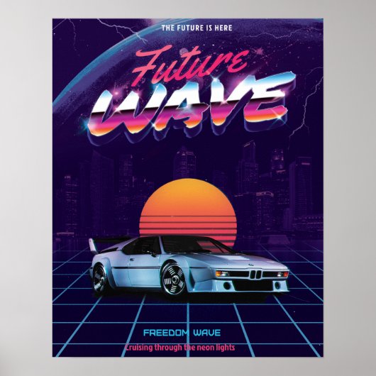 Zukunftswelle der Synthie Poster (Vorne)
