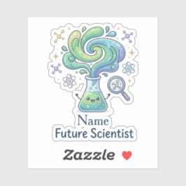 Zukunftswissenschaftler Personalisierter Name Bech Aufkleber