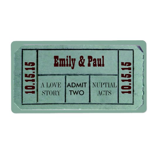 Zulassen ZWEI Save the Date TICKET (Vorne)