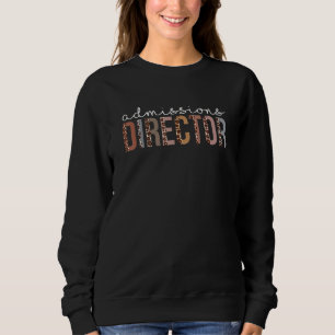 Zulassung Direktorin Leopard Beifall für Frauen Sweatshirt
