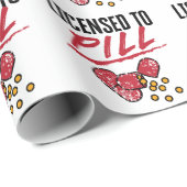 Zulassung für Pill Apotheker Abschluss Grad Geschenkpapier (Rolleneckpunkt)