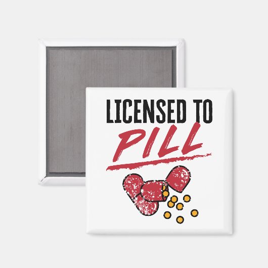Zulassung für Pill Apotheker Abschluss Grad Magnet (Vorderseite/Rückseite)