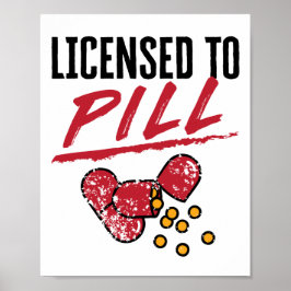 Zulassung für Pill Apotheker Abschluss Grad Poster