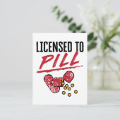 Zulassung für Pill Apotheker Abschluss Grad Postkarte (Stehend Vorderseite)