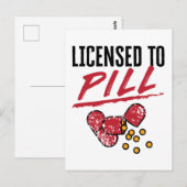 Zulassung für Pill Apotheker Abschluss Grad Postkarte (Vorne/Hinten)