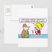 Zulassung von Klinikpapier aus Kunststoff Postkarte (Vorne/Hinten)