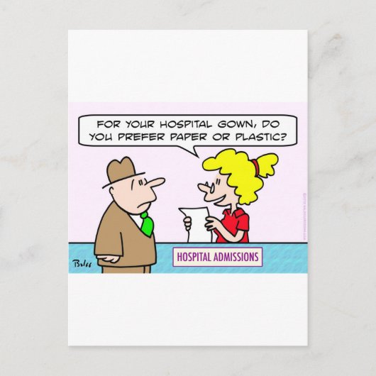 Zulassung von Klinikpapier aus Kunststoff Postkarte (Vorderseite)