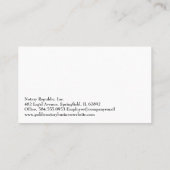 Zulassung von Unternehmenspapieren durch den Mensc Visitenkarte (Rückseite)