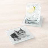 Zulassungsausfall Glasuntersetzer (Schrägansicht)