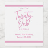 Zuletzt Personalisierte Wein-Champagnermarken Weinetikett (Einzelnes Label)