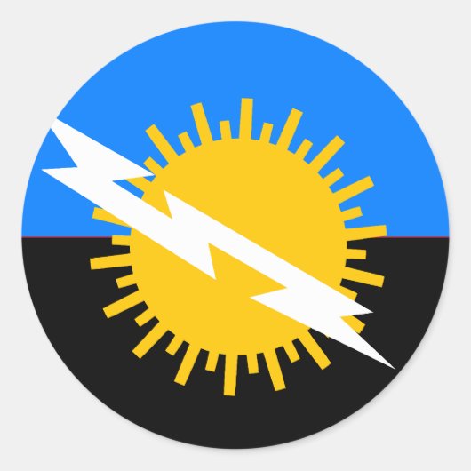 Zulia, Fahne Venezuela Runder Aufkleber (Vorderseite)