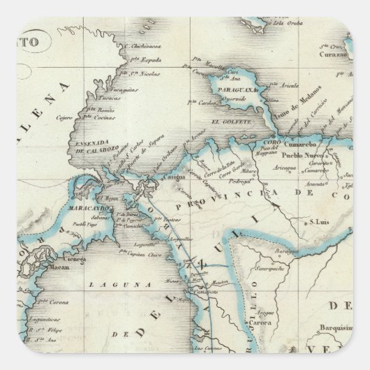 Zulia Quadratischer Aufkleber (Vorderseite)