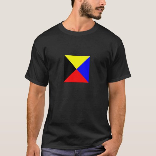 Zulu Flag Dunkelfarbenes Shirt (Vorderseite)