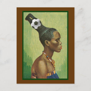 Zulu Hairstyles in 2010 for lovers of soccer Postkarte