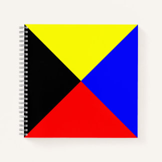 Zulu ICS Seefunkflagge Spiralblock Notizblock