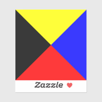 Zulu ICS Seeschiffssignalflagge Aufkleber