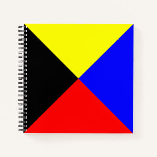 Zulu ICS Seesignalflagge Notizblock