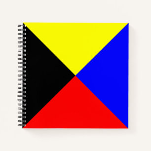 Zulu ICS Seesignalflagge Spiralblock Notizblock