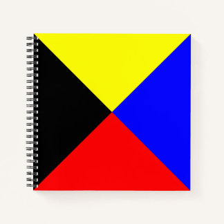 Zulu ICS Seesignalflagge Spiralblock Notizblock