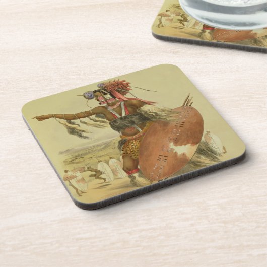 Zulu-Krieger, Utimuni, Neffe von Chaka das späte Untersetzer (Linke Seite)