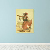 Zulu-Krieger, Utimuni, Neffe von Chaka, dem versto Leinwanddruck (Insitu (Holzboden))