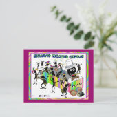 Zulu Parade auf Mardi Gras Postkarte (Stehend Vorderseite)