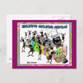 Zulu Parade auf Mardi Gras Postkarte (Vorne/Hinten)