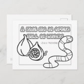 Zulu Proverb Coloring Postcard Postkarte (Vorne/Hinten)