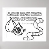 Zulu Proverb Coloring Poster (Vorne)