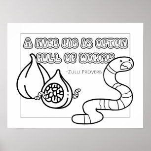 Zulu Proverb Coloring Poster