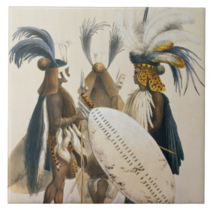 Zulu-Soldaten von König Pandas Army, überziehen 20 Fliese