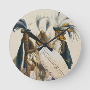 Zulu-Soldaten von König Pandas Army, überziehen 20 Runde Wanduhr