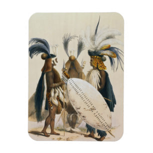 Zulu-Soldaten von König Pandas Army, überziehen  Magnet