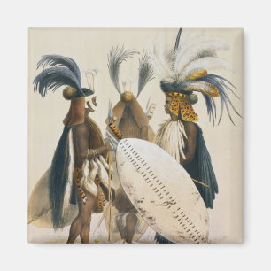 Zulu-Soldaten von König Pandas Army, überziehen  Magnet