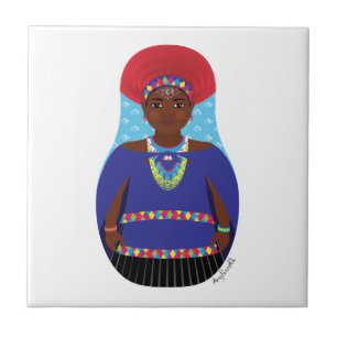 Zulu, südafrikanische Matryoshka Fliese