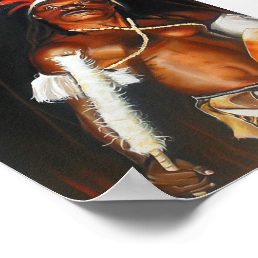 Zulu Warrior African Poster (Ecke)
