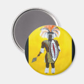 Zulu Warrior Magnet (Vorderseite/Rückseite)