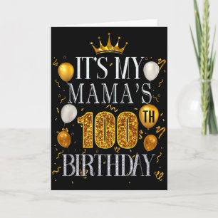 Zum 100. Geburtstag meiner Mama Herzlichen Glückwu Karte