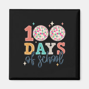 Zum 100. Schullehrer Groovy Disco Bal Magnet