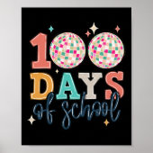 Zum 100. Schullehrer Groovy Disco Bal Poster (Vorne)