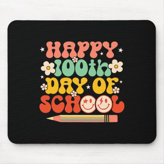Zum 100. Schullehrer Kinder Retro Groov Mousepad (Vorne)