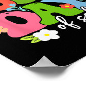 Zum 100. Schullehrer Kinder Retro Groov Poster (Ecke)