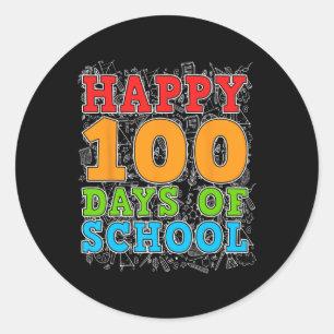 Zum 100. Schullehrertag Kinder 100 Runder Aufkleber