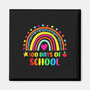 Zum 100. Schullehrertag Regenbogen 100 Tage Magnet